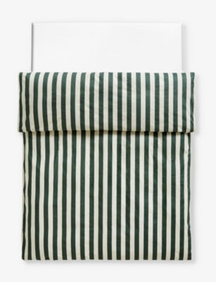 HAY Ete stripe-print king cotton duvet cover - British product