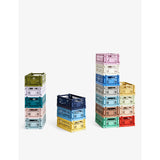 HAY stackable small crate in plastic, monochrome (British brand)