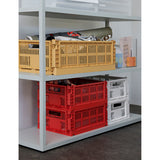 HAY stackable medium plastic crate 34x26x14cm - British product