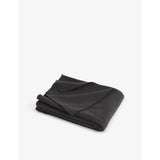 Mono frayed-edge wool blanket 180cm x 130cm - CHARCOAL