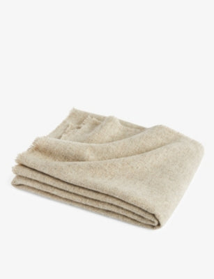 HAY Mono Frayed-Edge Wool Blanket 180cm x 130cm