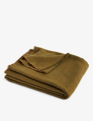HAY Mono Frayed-Edge Wool Blanket 180cm x 130cm