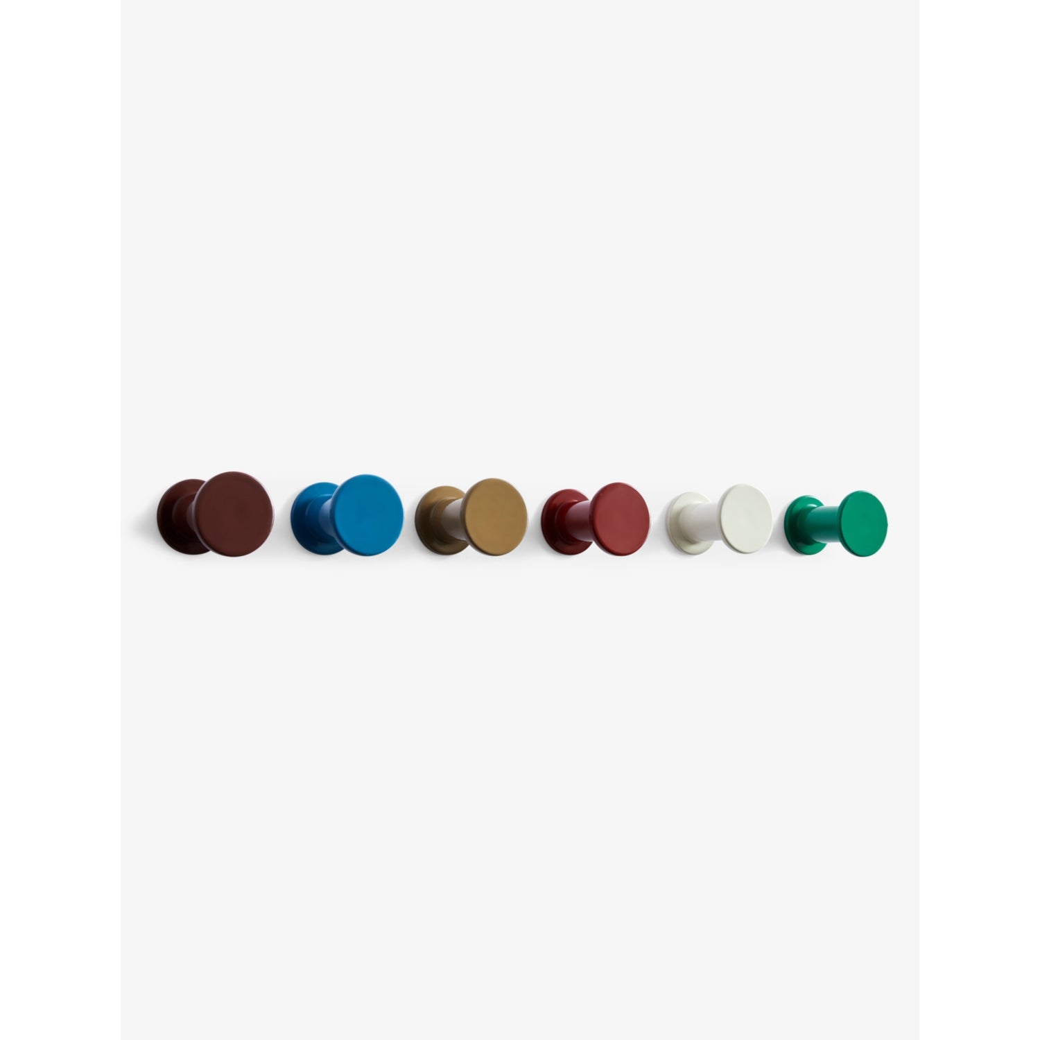 HAY round powder-coated steel wall hooks pack of two (British brand)