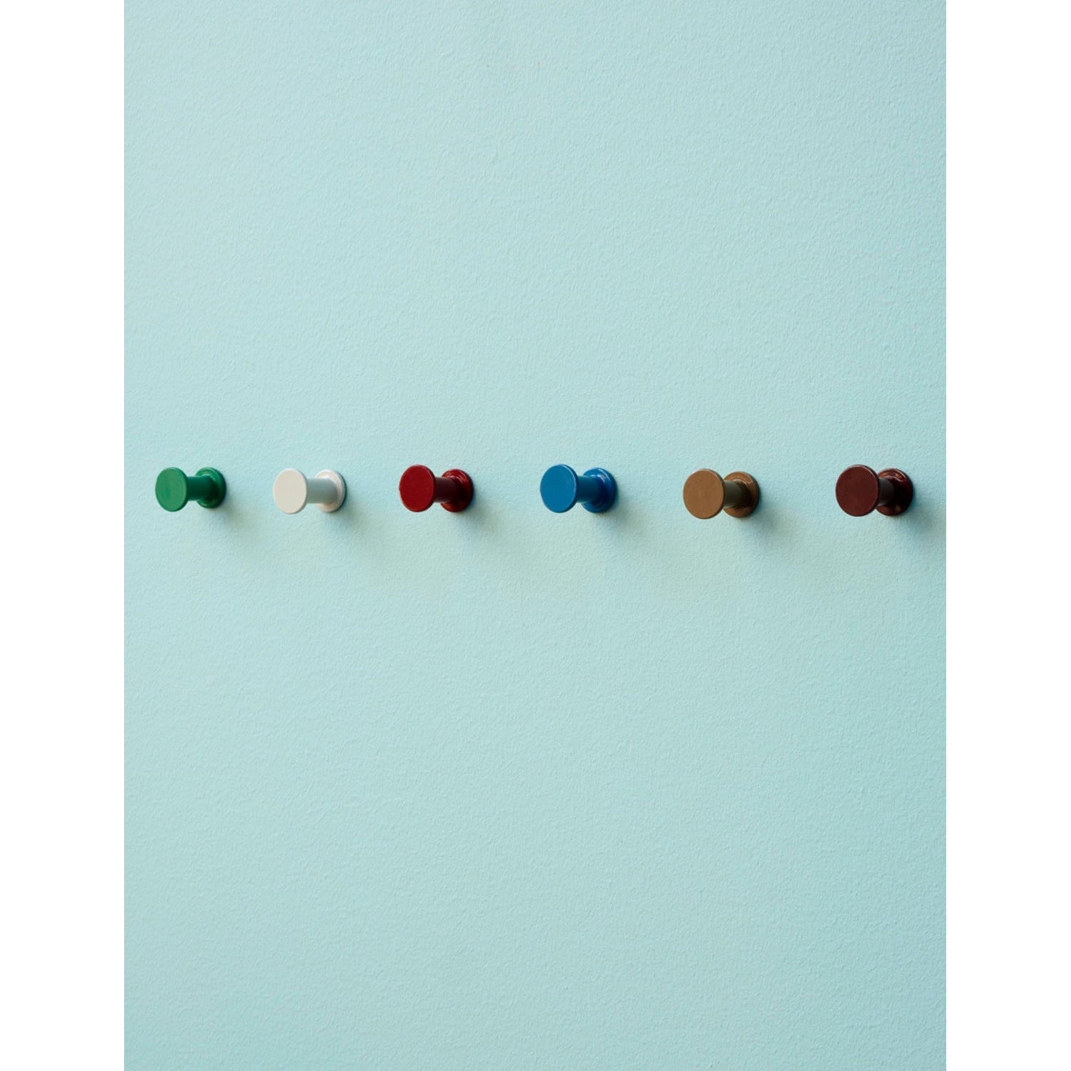 HAY round powder-coated steel wall hooks pack of two (British brand)