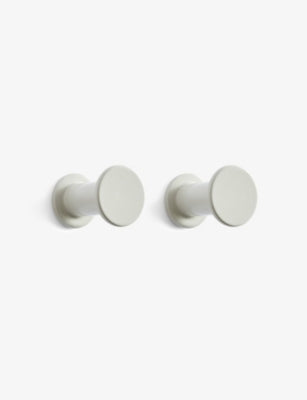 HAY round powder-coated steel wall hooks pack of two (British brand)