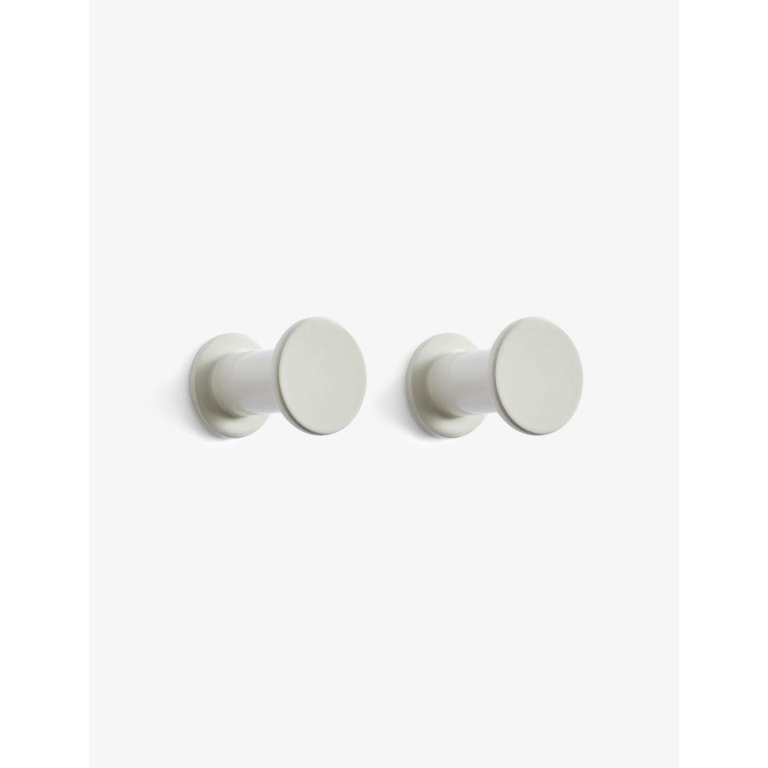 Bolt round powder coated-steel wall hooks pack of two - GREEN