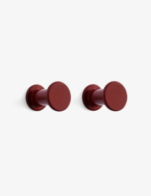 HAY Bolt Round Powder Coated-Steel Wall Hooks, Pack of Two
