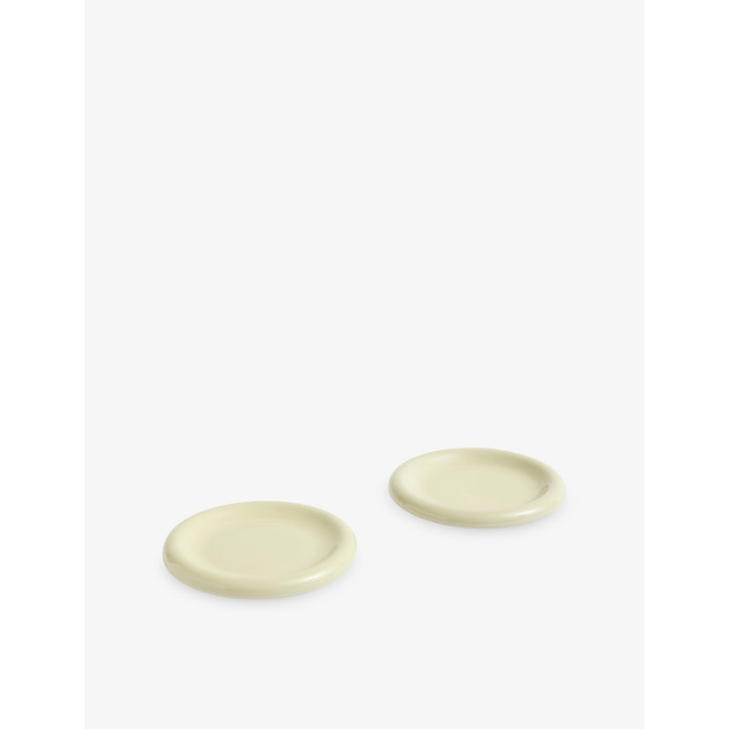 Hay Barro round terracotta plates set of two