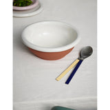 HAY terracotta salad bowl with striped pattern, 21cm (British brand)