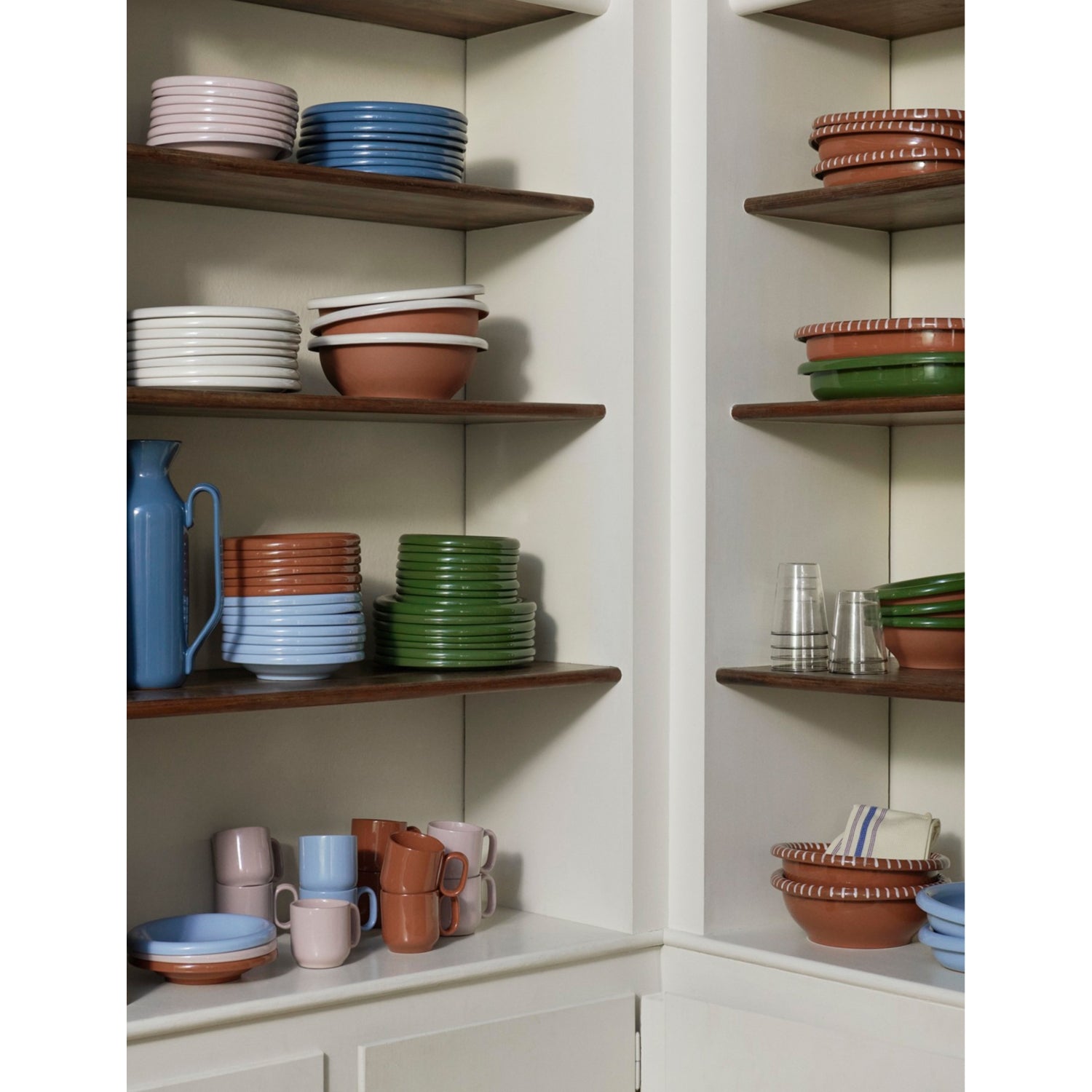 HAY terracotta salad bowl with striped pattern, 21cm (British brand)