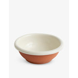 Barro large striped terracotta salad bowl 21cm - Natural With Stripes
