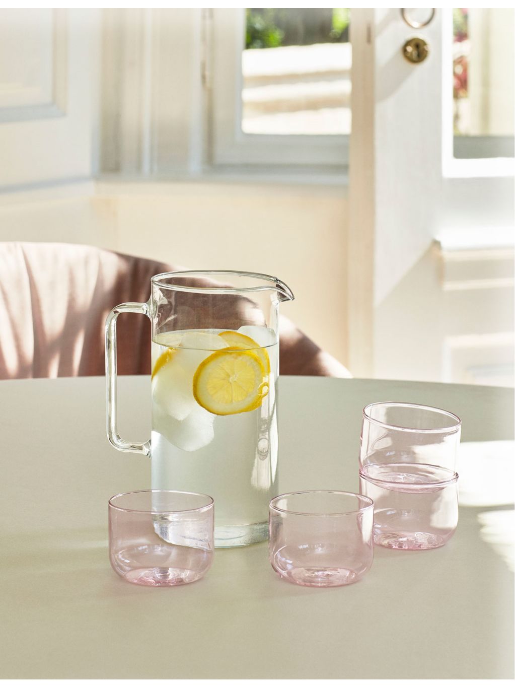 HAY glass jug square handle 23cm, imported from the UK