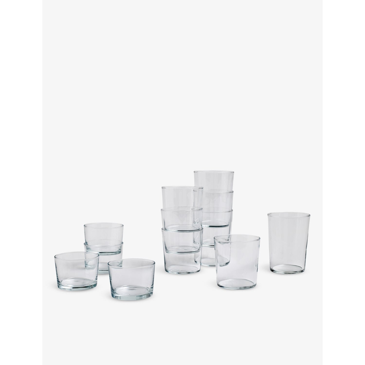 HAY stackable drinks glass 9cm clear glass, UK version
