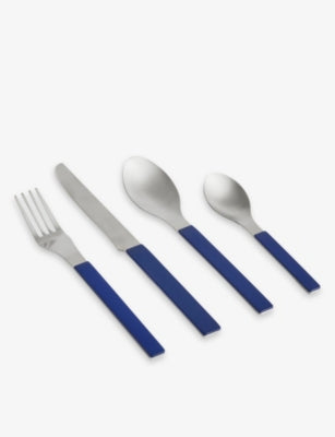 Mvs square-handle stainless steel cutlery set 4-piece - British product