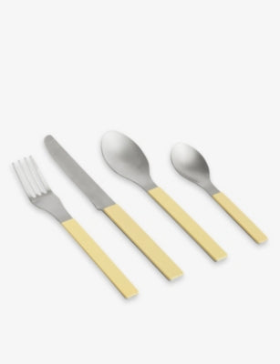 Mvs square-handle stainless steel cutlery set 4-piece - British product