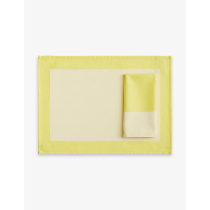 HAY Ram colour-block cotton placemat 40cm x 40cm - British product