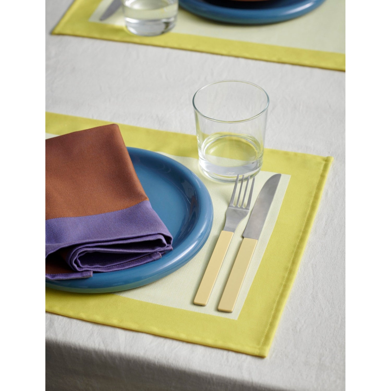 HAY Ram colour-block cotton placemat 40cm x 40cm - British product