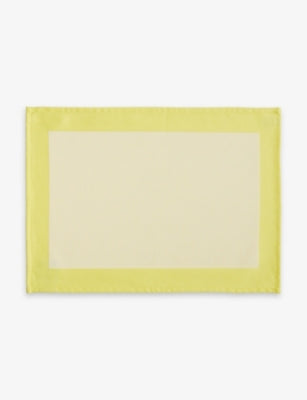 HAY Ram colour-block cotton placemat 40cm x 40cm - British product