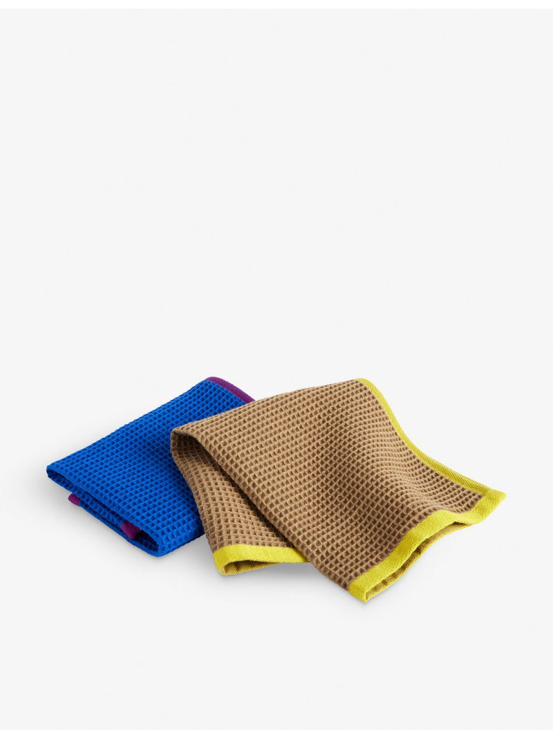 HAY cotton waffle dish cloths pack of two (British brand)