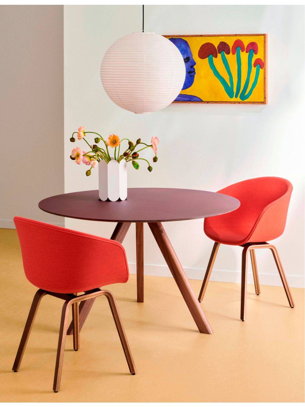 HAY paper lampshade ribbed bamboo 60cm - British product