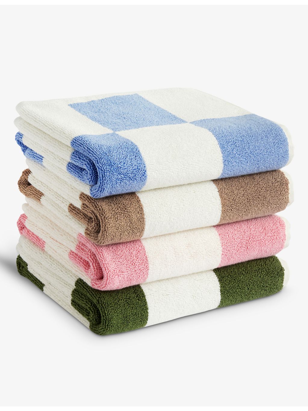 HAY check-pattern cotton bath mat 50cm x 90cm - British product