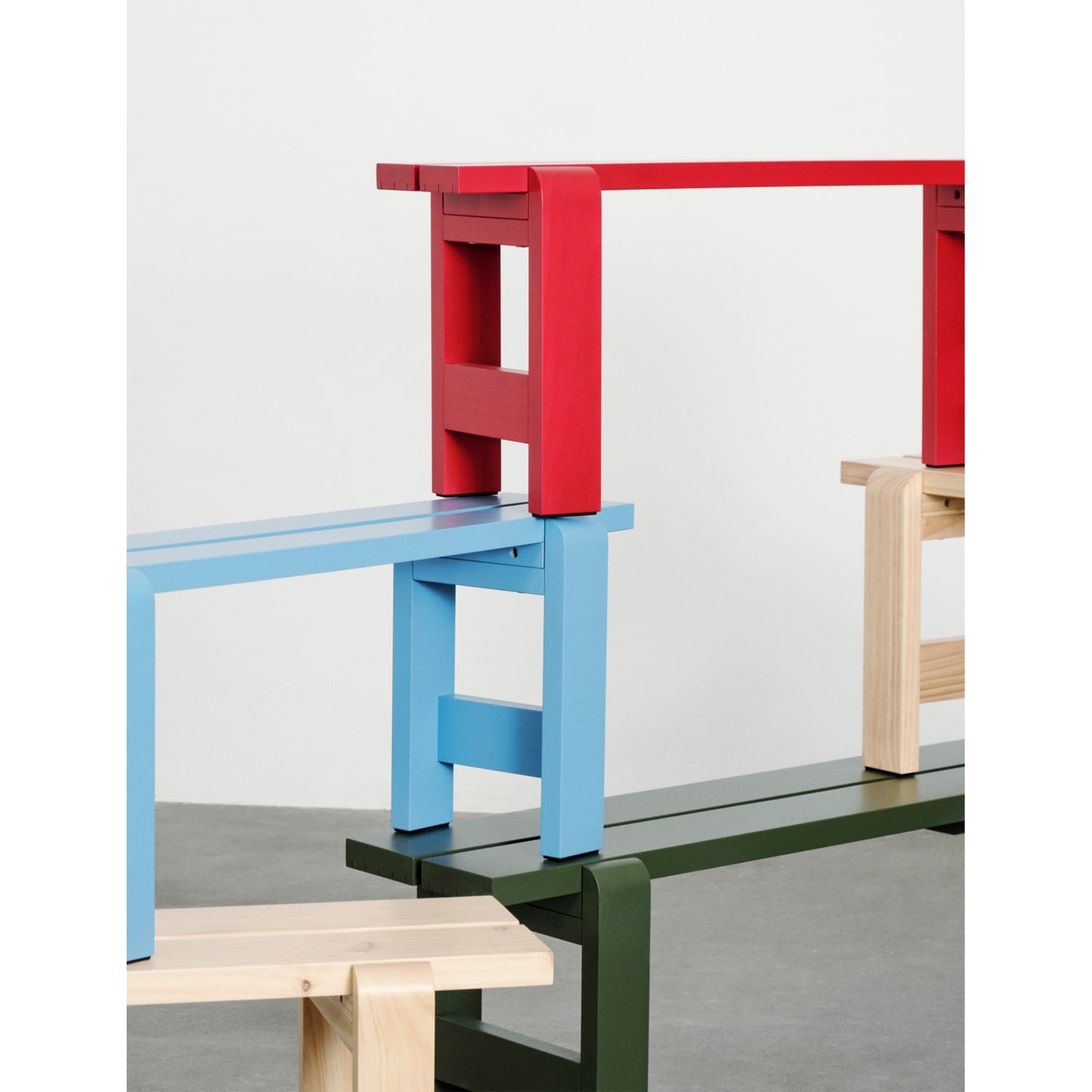 HAY Weekday Bench W111 pinewood plank bench 111cm, imported from the UK
