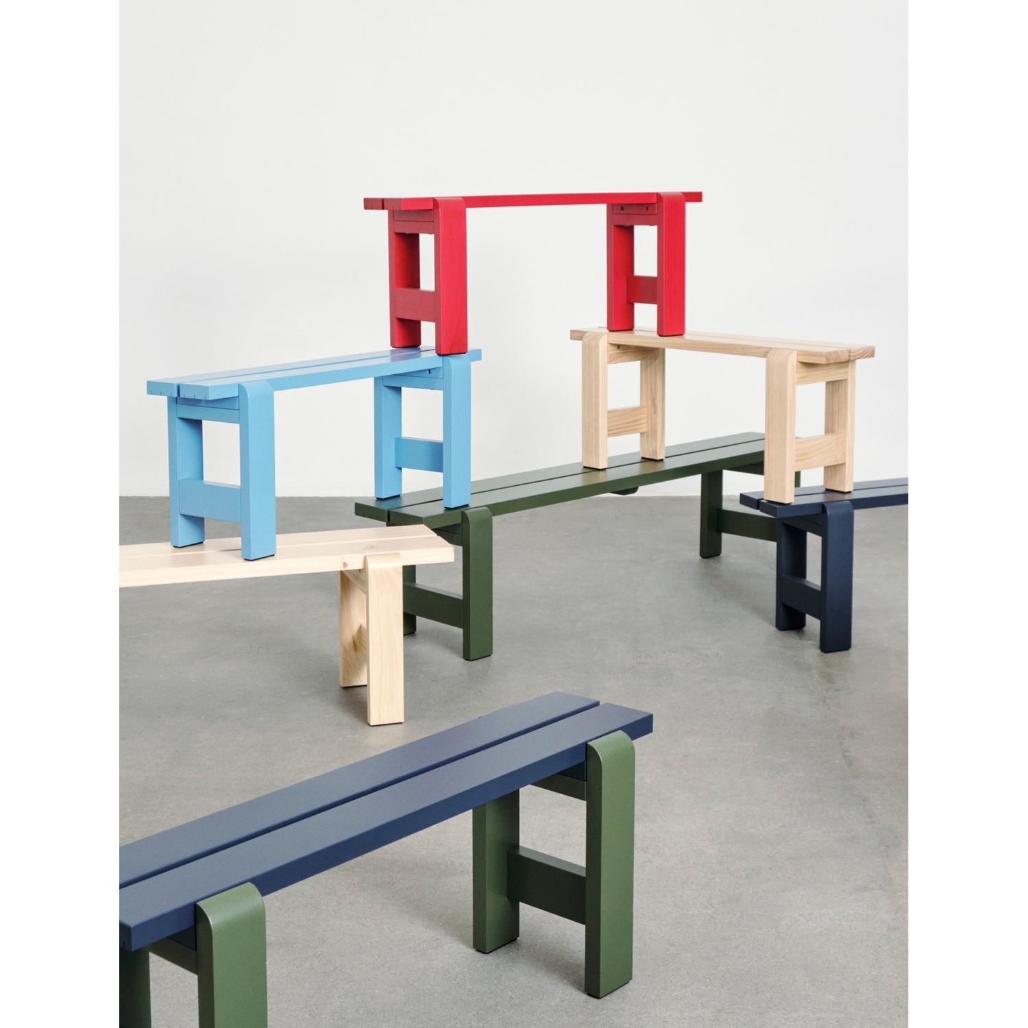HAY Weekday Bench W111 pinewood plank bench 111cm, imported from the UK