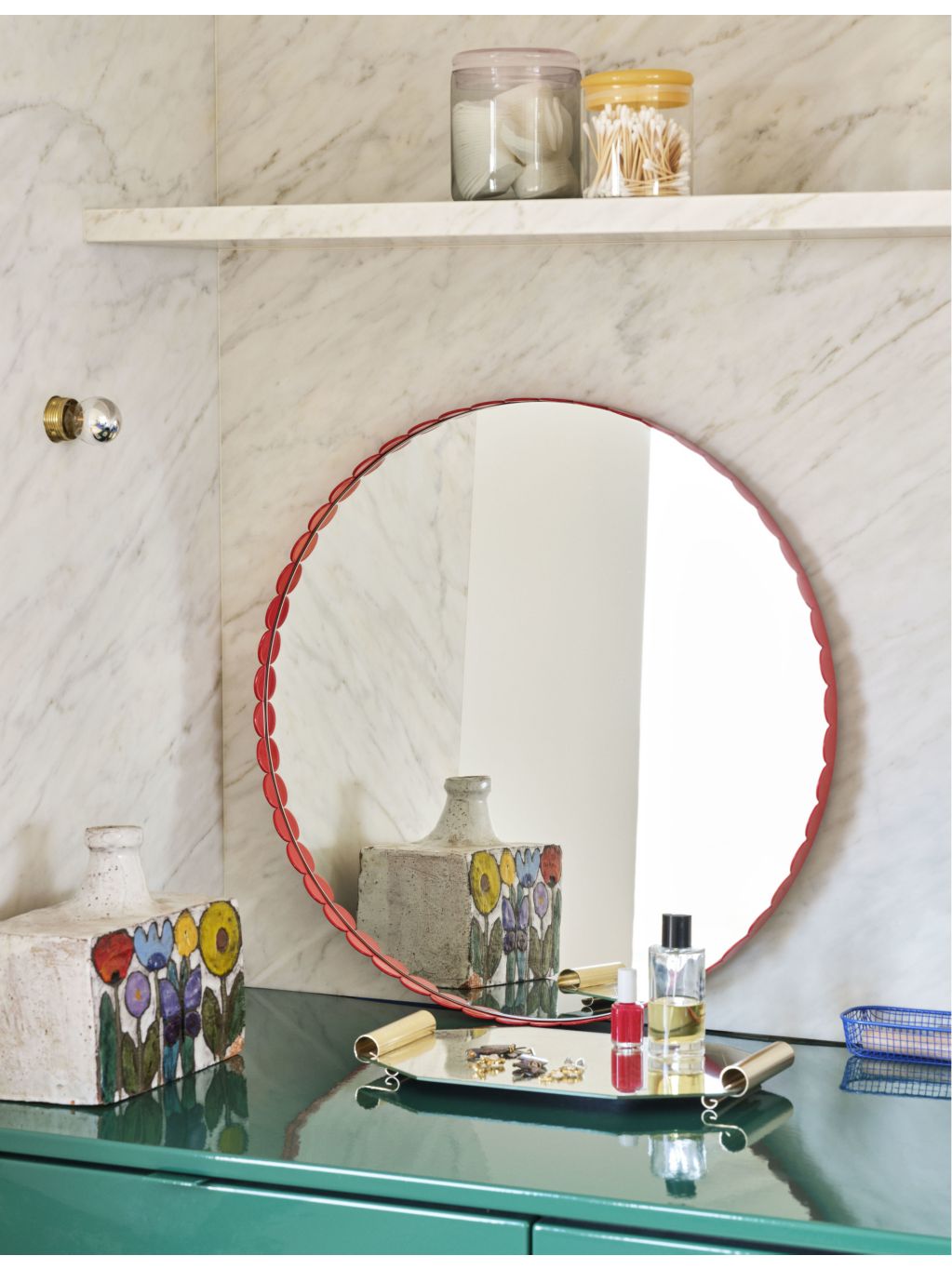 HAY Arcs round mirror 60cm stainless steel, UK version
