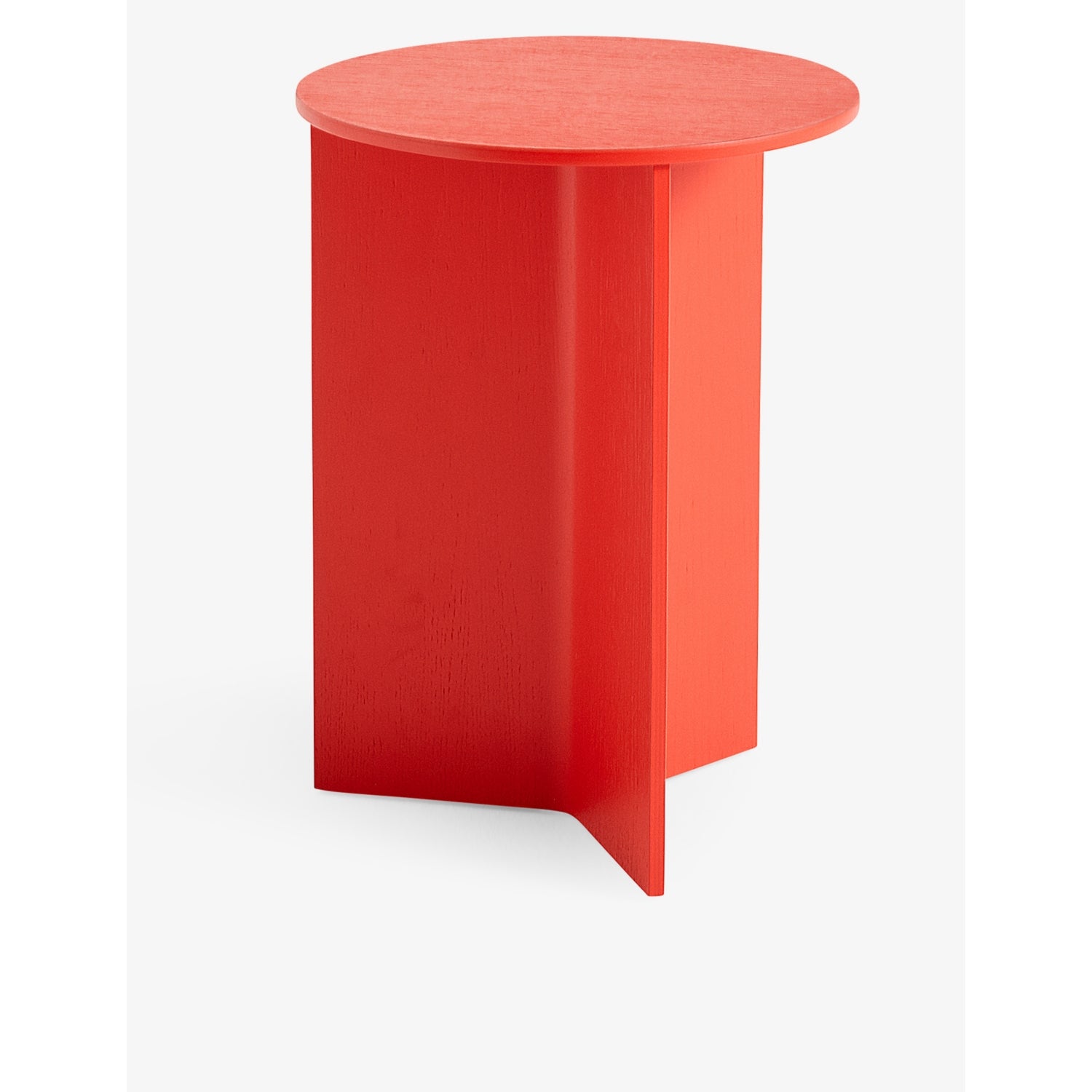 HAY slit round powder-coated steel side table 35cm, UK version