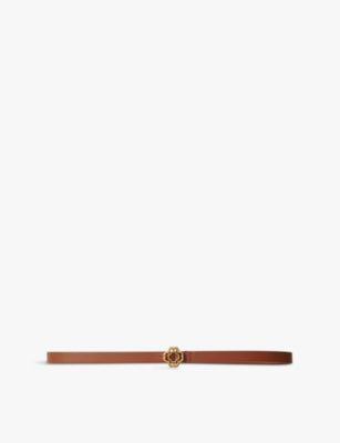 Maje adjustable logo-buckle leather belt 2.5cm, UK version