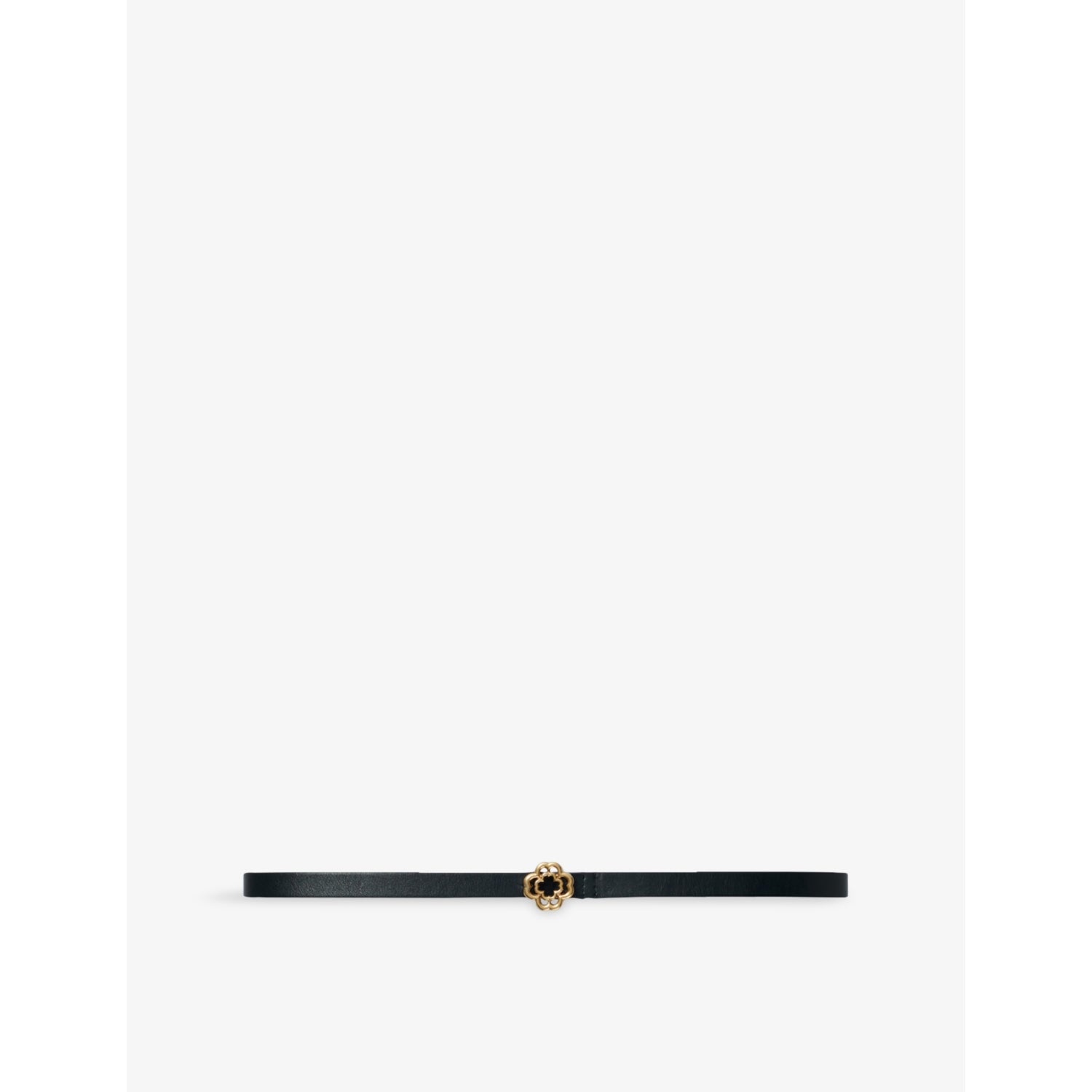 Logo-buckle leather belt - Noir / Gris - 8
