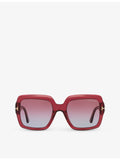 Tom Ford Kaya square-frame acetate sunglasses, UK version
