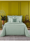 Yves Delorme bordered cotton double flat sheet, imported from the UK