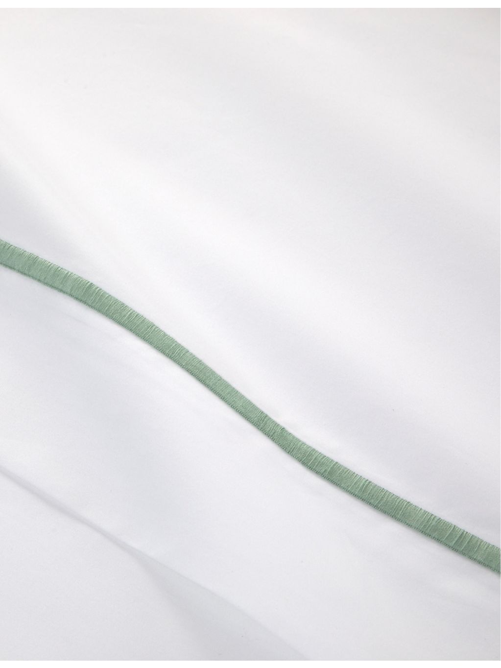Yves Delorme embroidered-stripe flat sheet double, imported from the UK