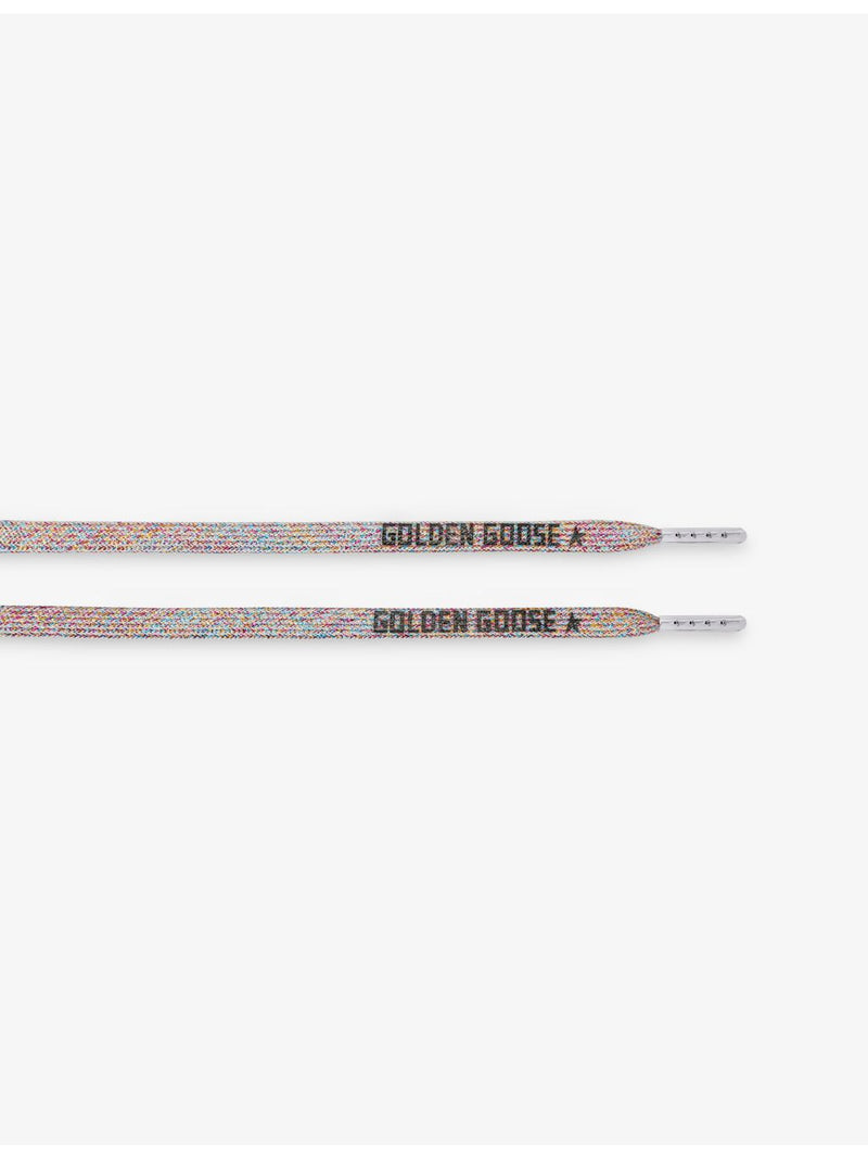 Golden Goose rainbow metallic-thread woven laces, UK version