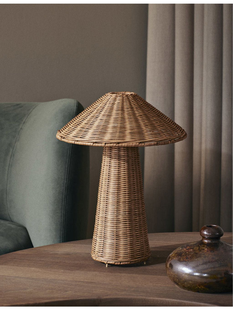 ferm LIVING Dou rattan table lamp 40cm, UK version
