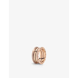 B.zero1 18ct rose-gold and 0.45ct brilliant-cut diamond ring - 53mm