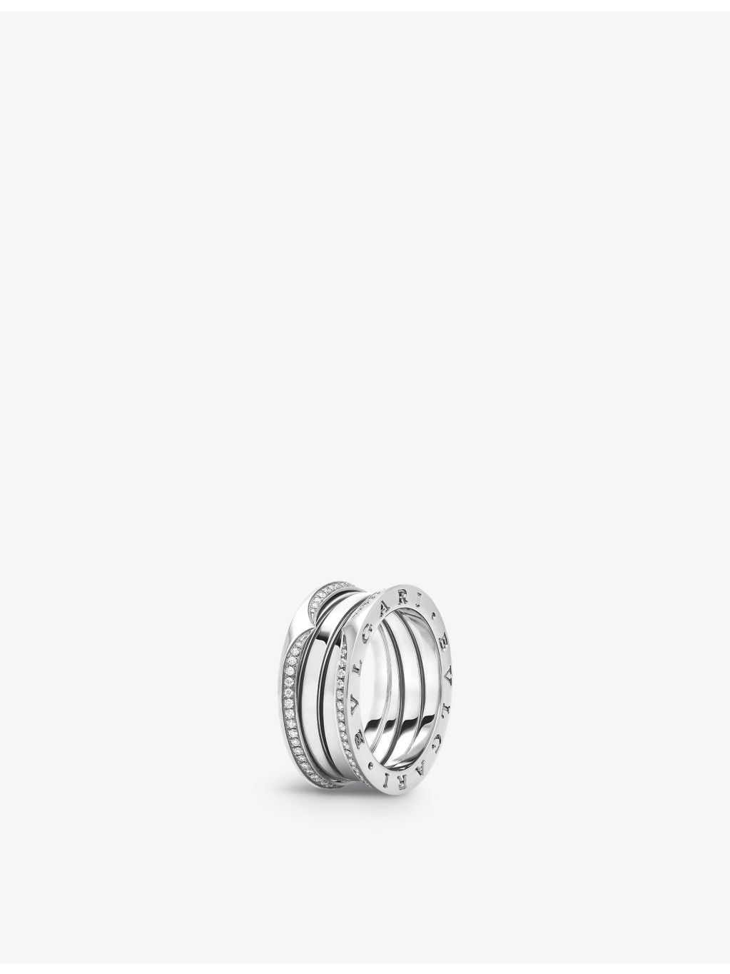 Bvlgari diamond ring 0.45ct 18ct white gold, UK version