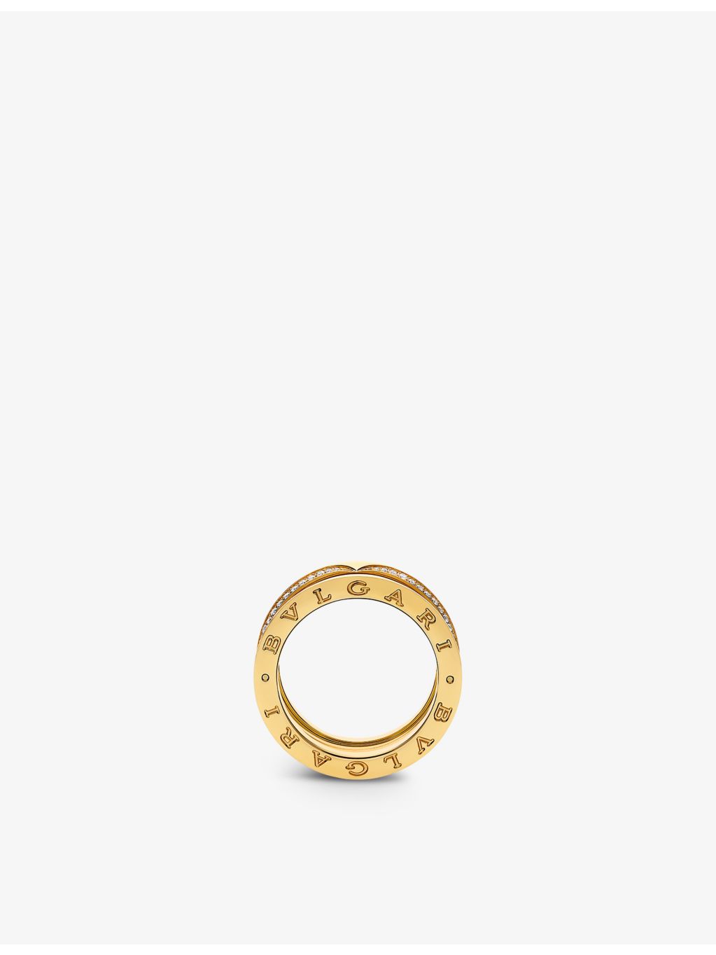Bvlgari yellow gold diamond ring 0.47ct, imported from the UK