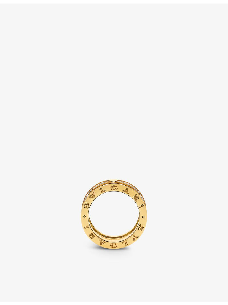 Bvlgari yellow gold diamond ring 0.47ct, imported from the UK