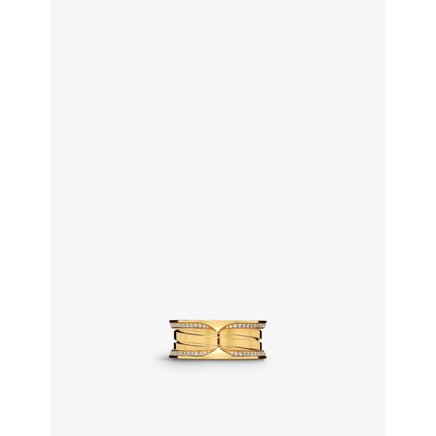 Bvlgari yellow gold diamond ring 0.47ct, imported from the UK