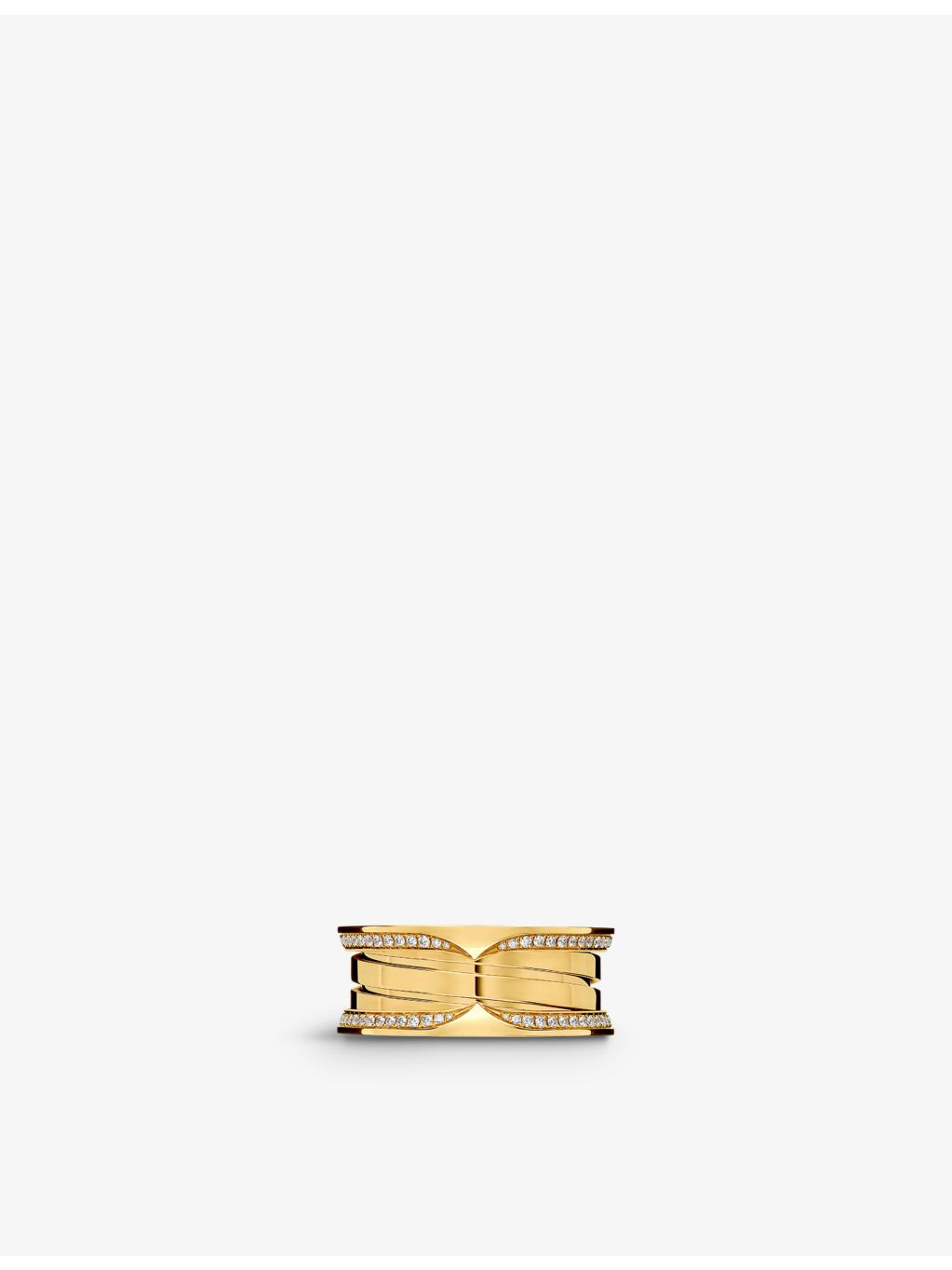 Bvlgari yellow gold diamond ring 0.47ct, imported from the UK