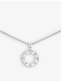 Bvlgari pendant necklace white gold diamond 0.09ct, imported from the UK