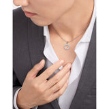 Bvlgari pendant necklace white gold diamond 0.09ct, imported from the UK