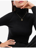 Bvlgari 18ct yellow gold diamond pendant necklace 0.09ct (British brand)