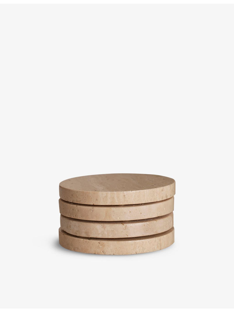 Soho Home Baylis travertine coasters set of four, imported from the UK