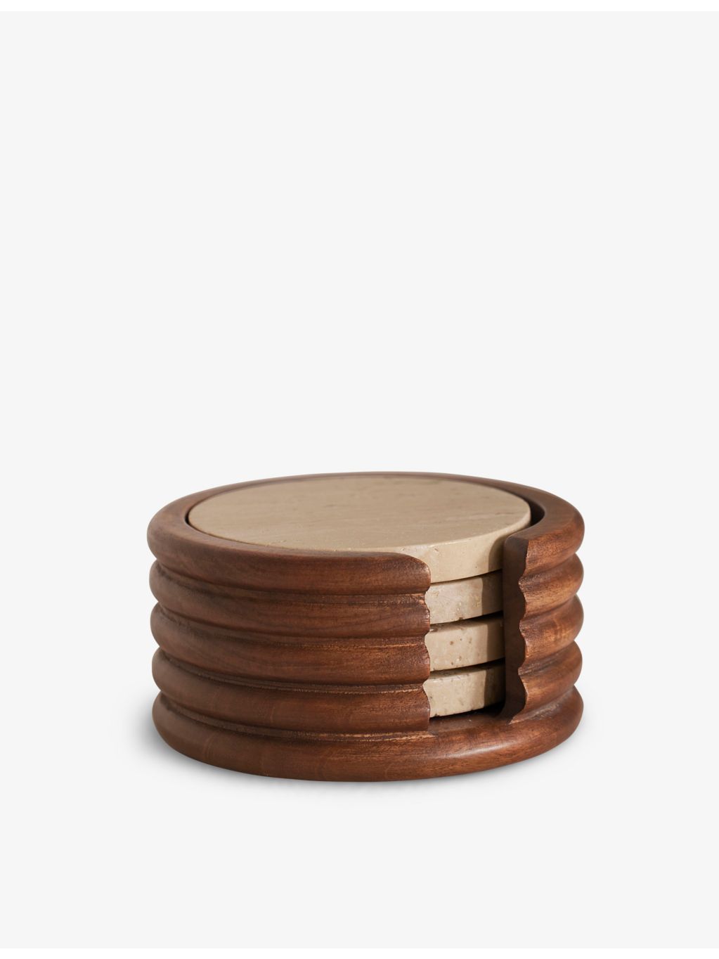 Soho Home Baylis travertine coasters set of four, imported from the UK