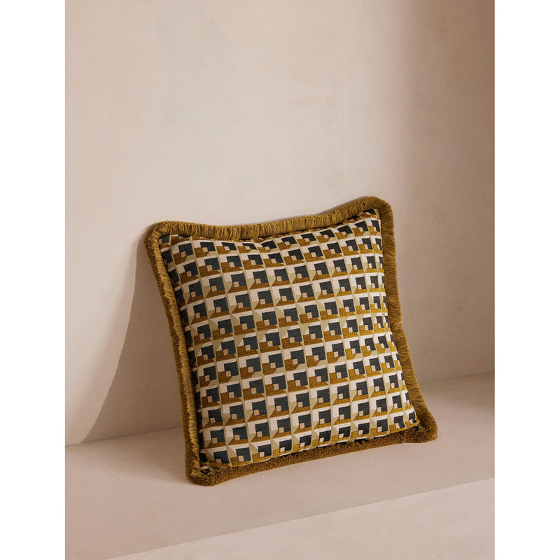 Soho Home Brixham geometric woven cushion 50cm - British product