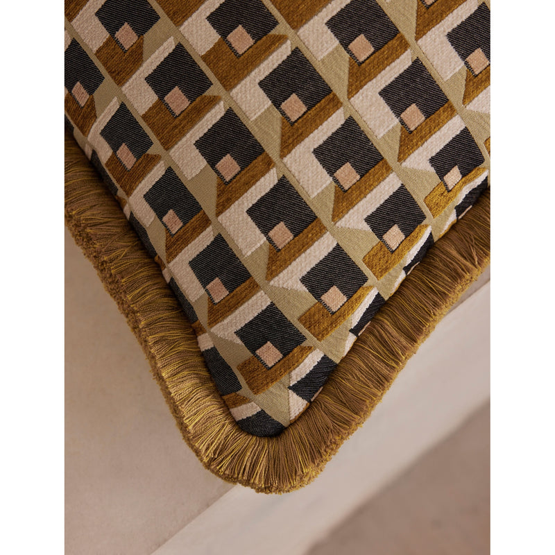 Soho Home Brixham geometric woven cushion 50cm - British product