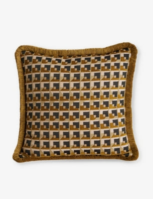 Soho Home Brixham geometric woven cushion 50cm - British product